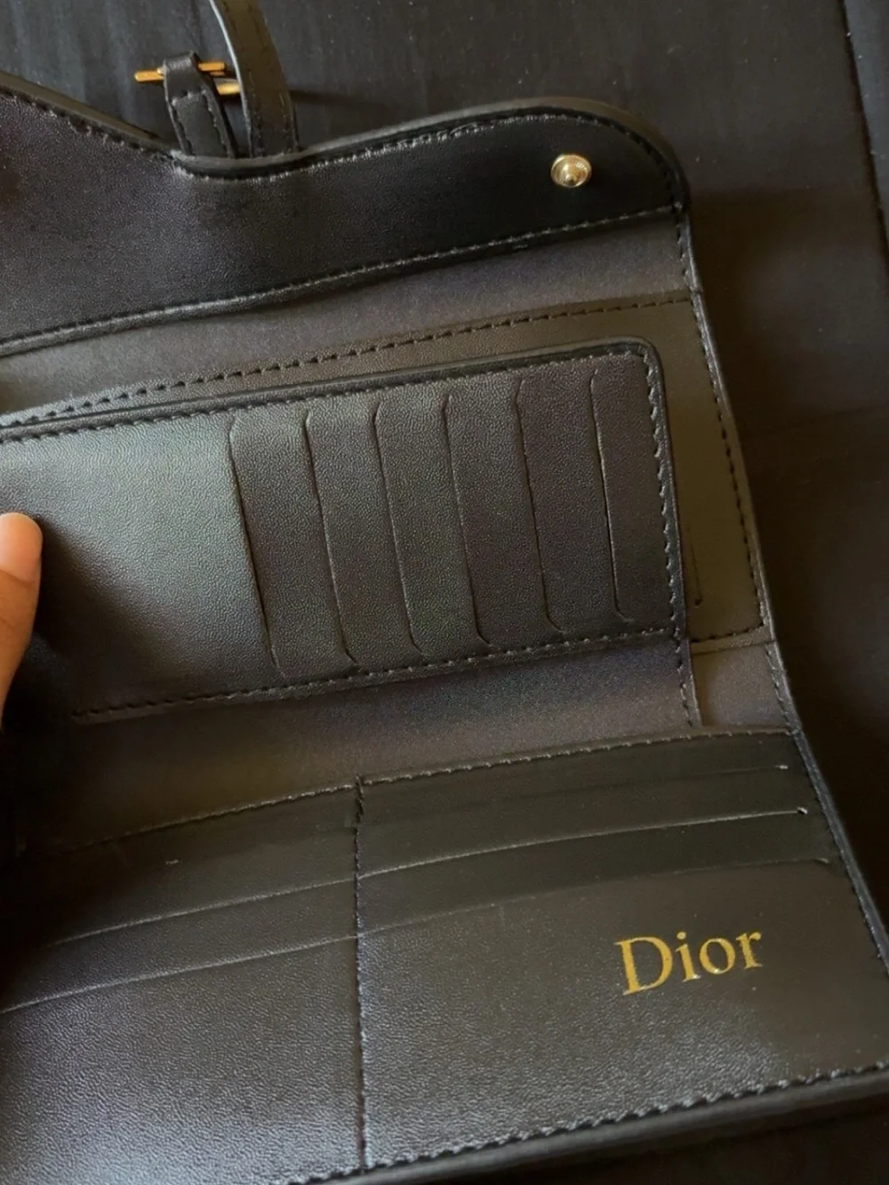 Unknown source , Black and White Jacquard 'D' Logo Clutch
